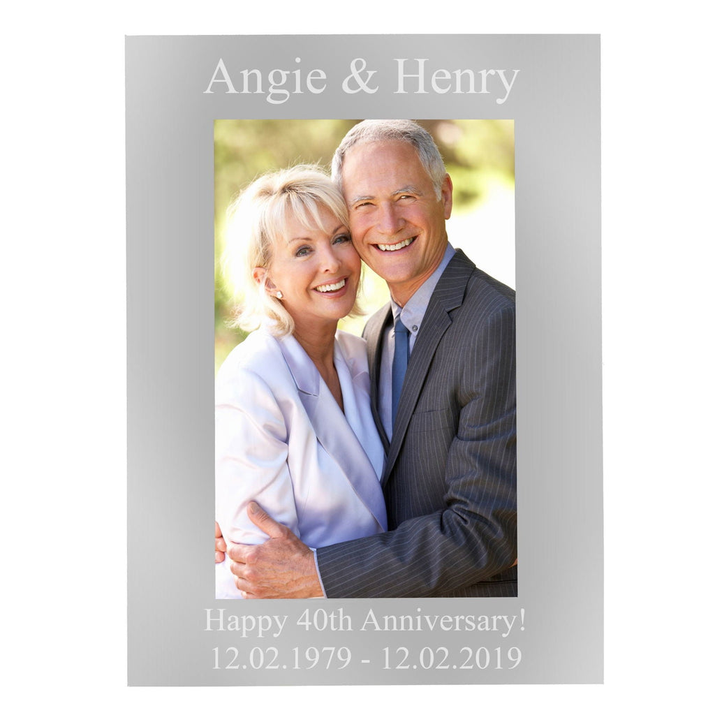 Personalised 6x4 Inch Silver Photo Frame
