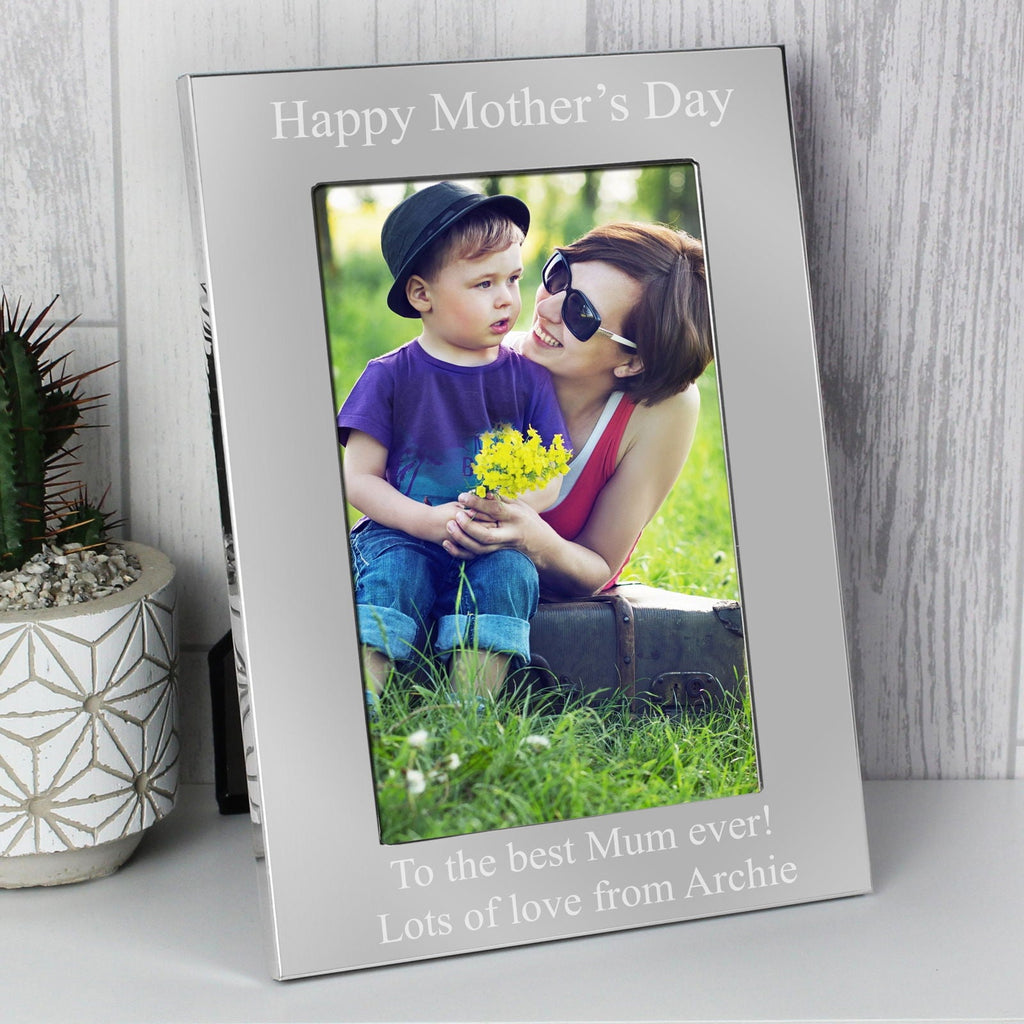Personalised 6x4 Inch Silver Photo Frame