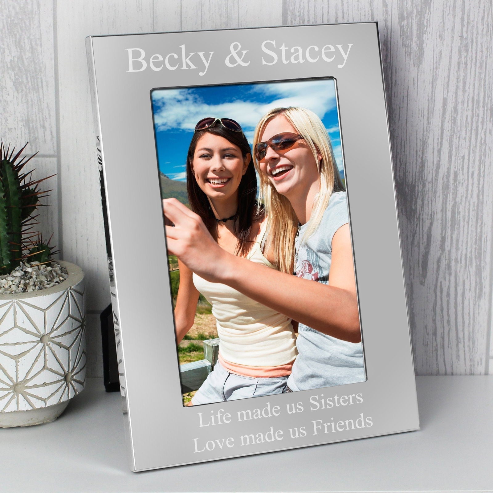 Personalised 6x4 Inch Silver Photo Frame