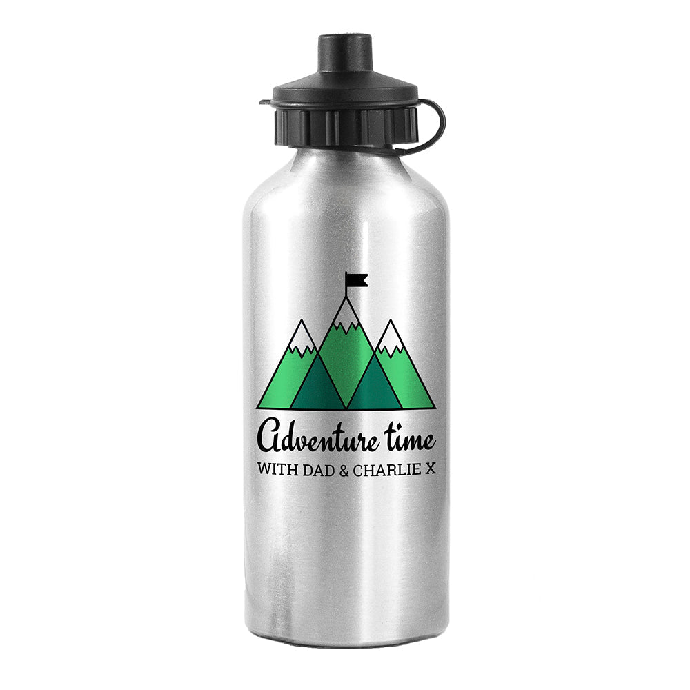 Personalised Adventure Time Silver Water Bottle