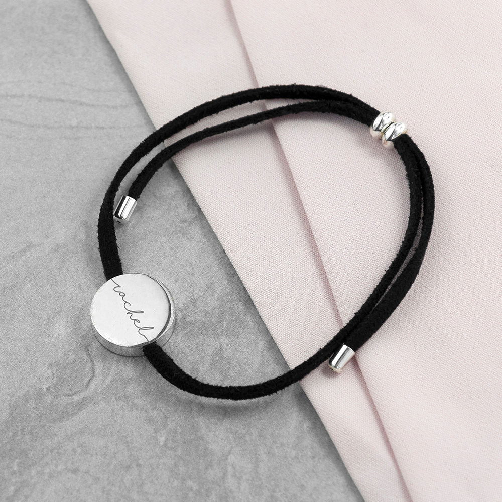 Personalised Always With You Name Black Bracelet