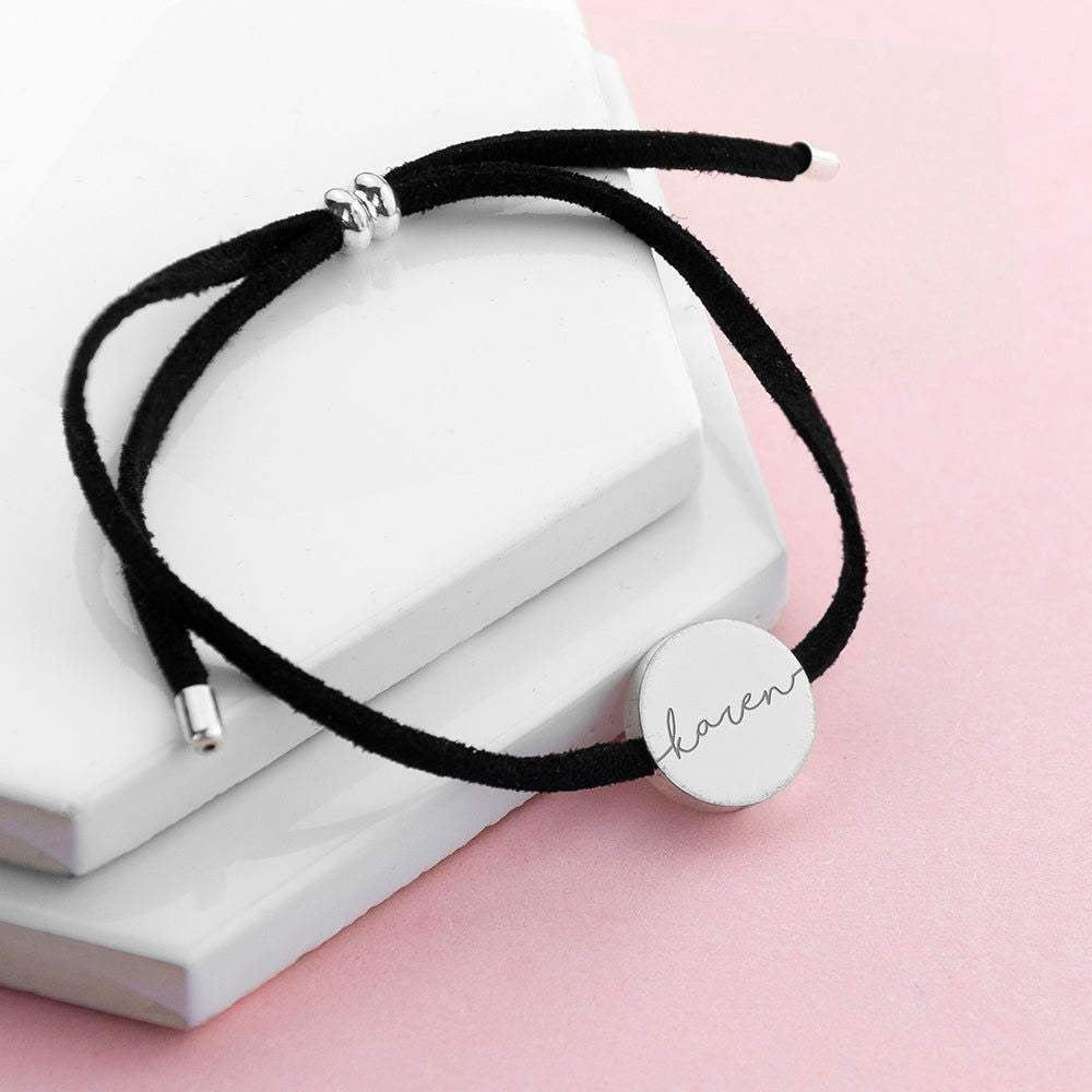 Personalised Always With You Name Black Bracelet