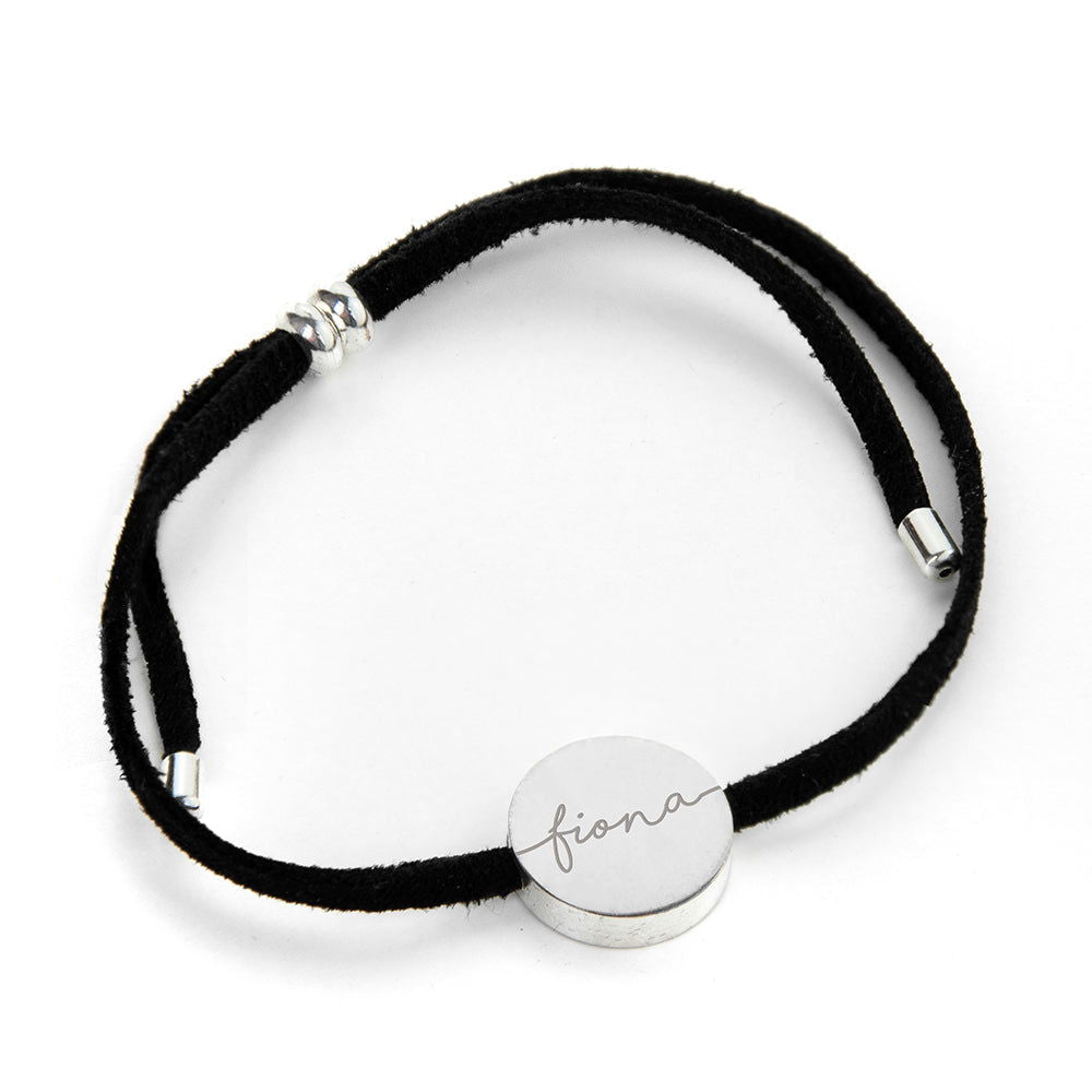 Personalised Always With You Name Black Bracelet