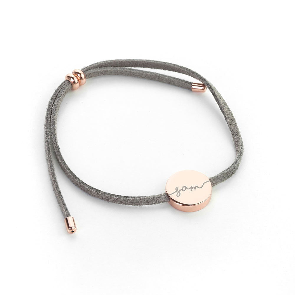 Personalised Always With You Name Grey Bracelet