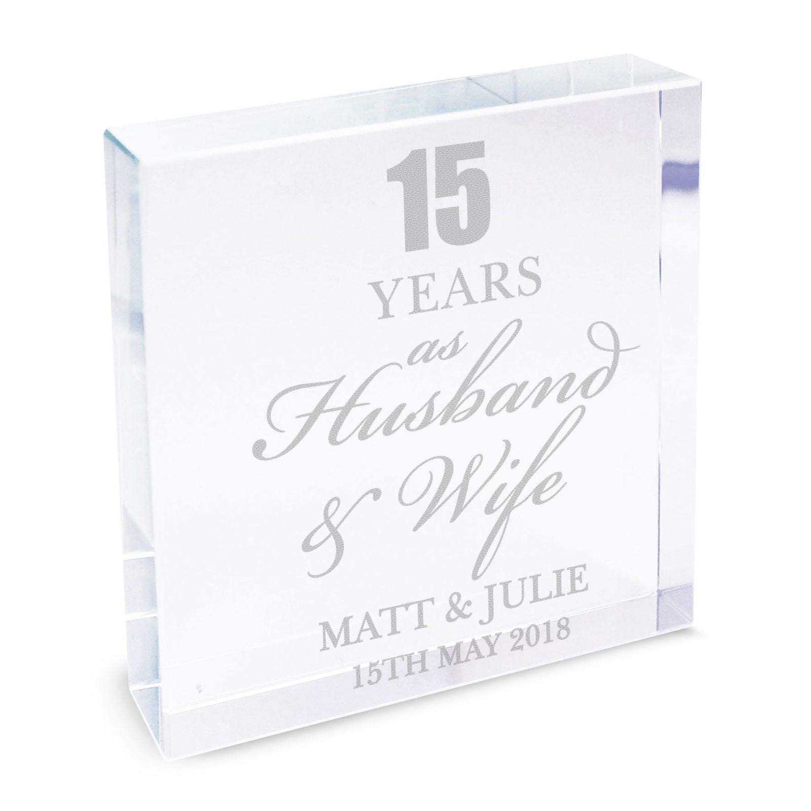 Personalised Anniversary Large Crystal Token