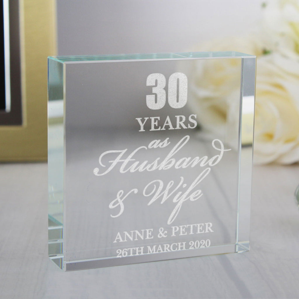 Personalised Anniversary Large Crystal Token