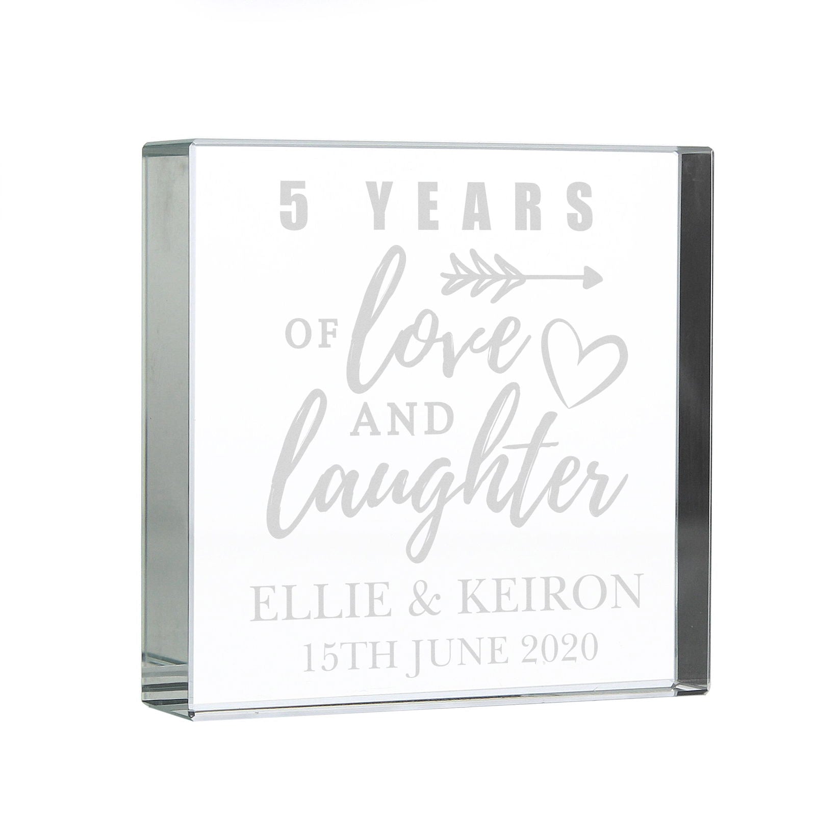Personalised Anniversary Large Crystal Token