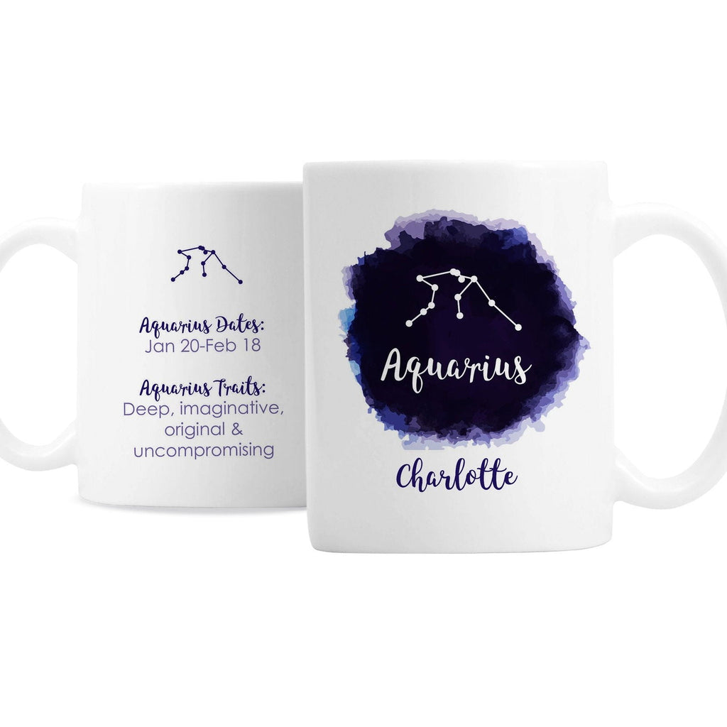 Personalised Aquarius Zodiac Star Sign Mug (January 20th - February 18th)