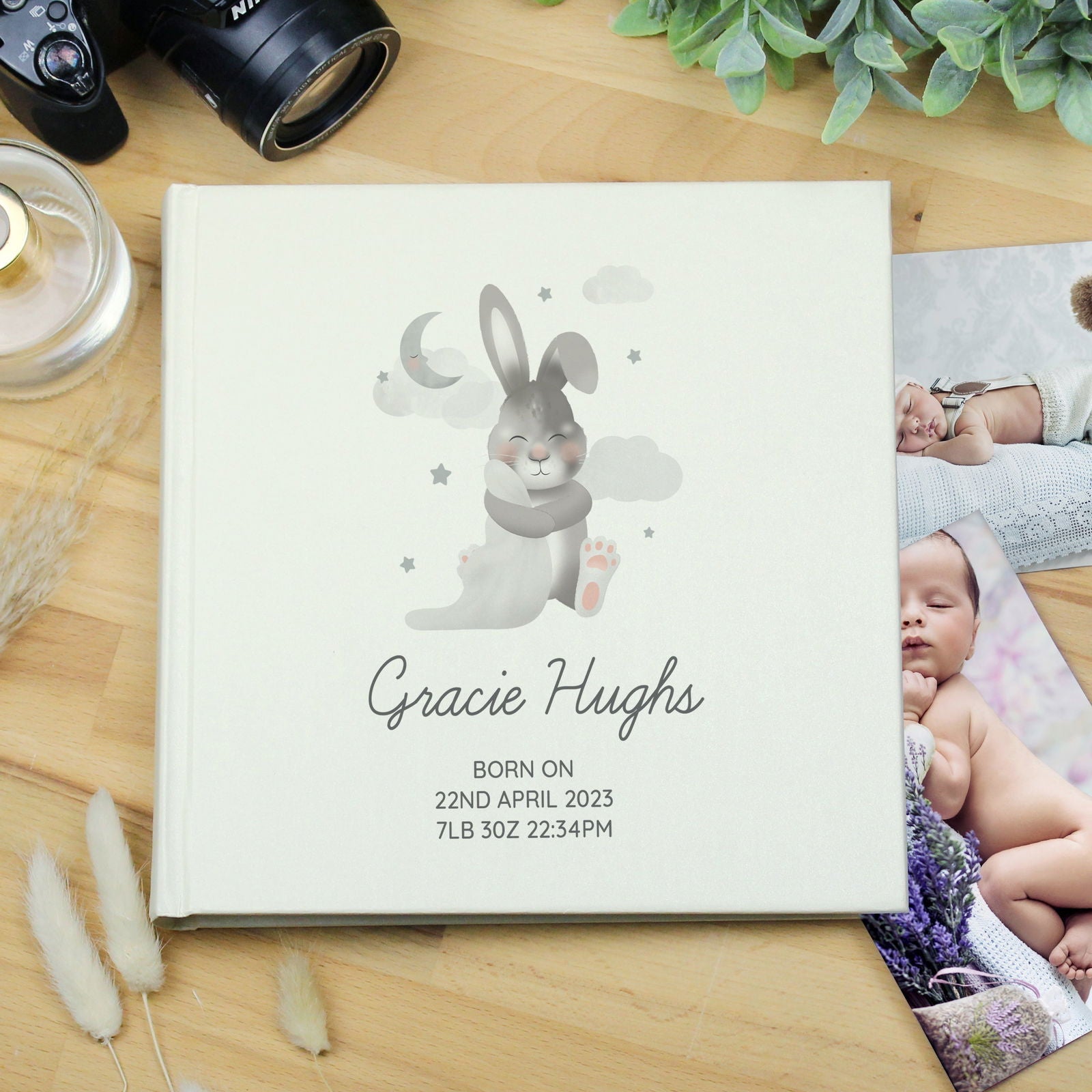 Personalised Baby Bunny Album With Sleeves