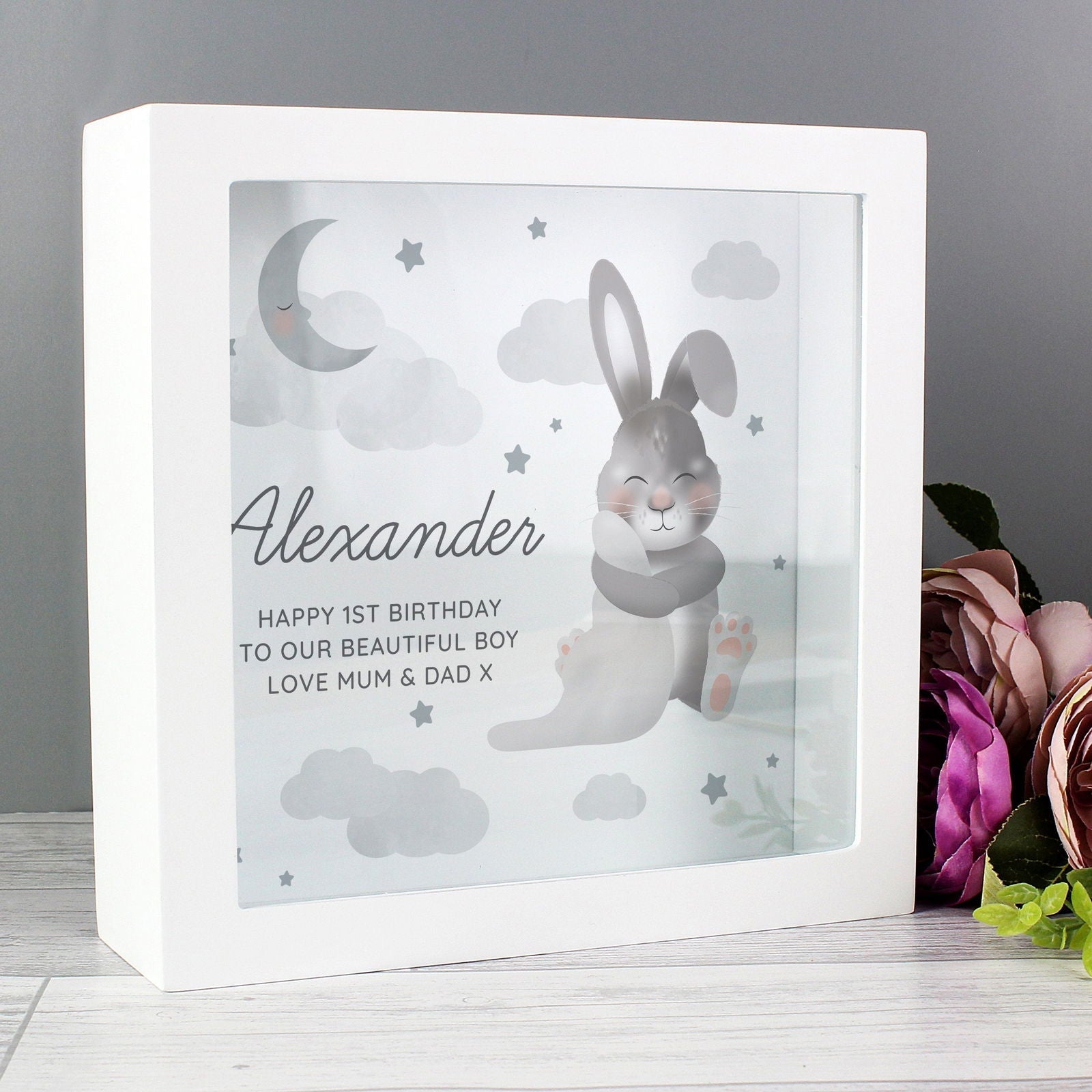Personalised Baby Bunny Memory Keepsake Box