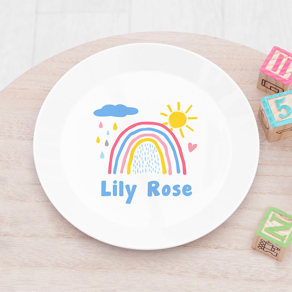 Personalised Baby Dinner Set - Pastel Sky