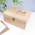 Personalised Baby Fox Keepsake Wooden Chest
