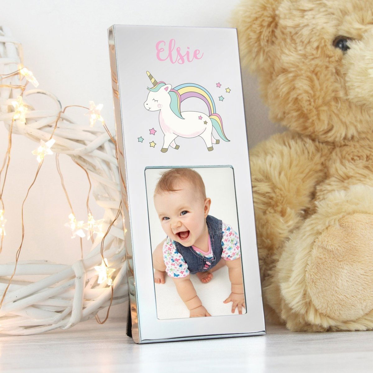 Personalised  Baby Unicorn 2x3 Inch Photo Frame