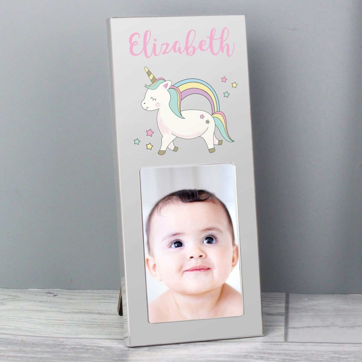 Personalised  Baby Unicorn 2x3 Inch Photo Frame