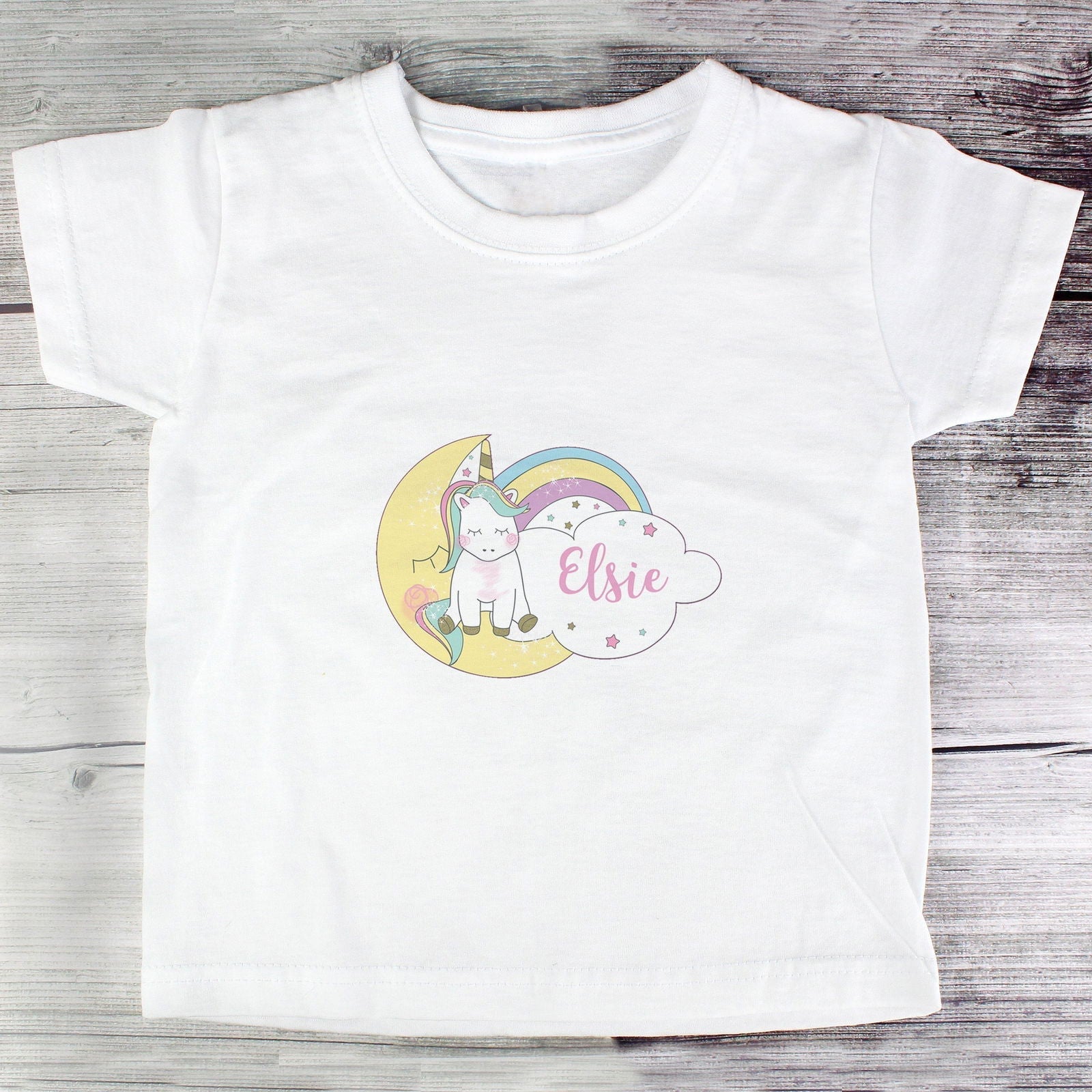 Personalised Baby Unicorn T Shirt 3-4 Years