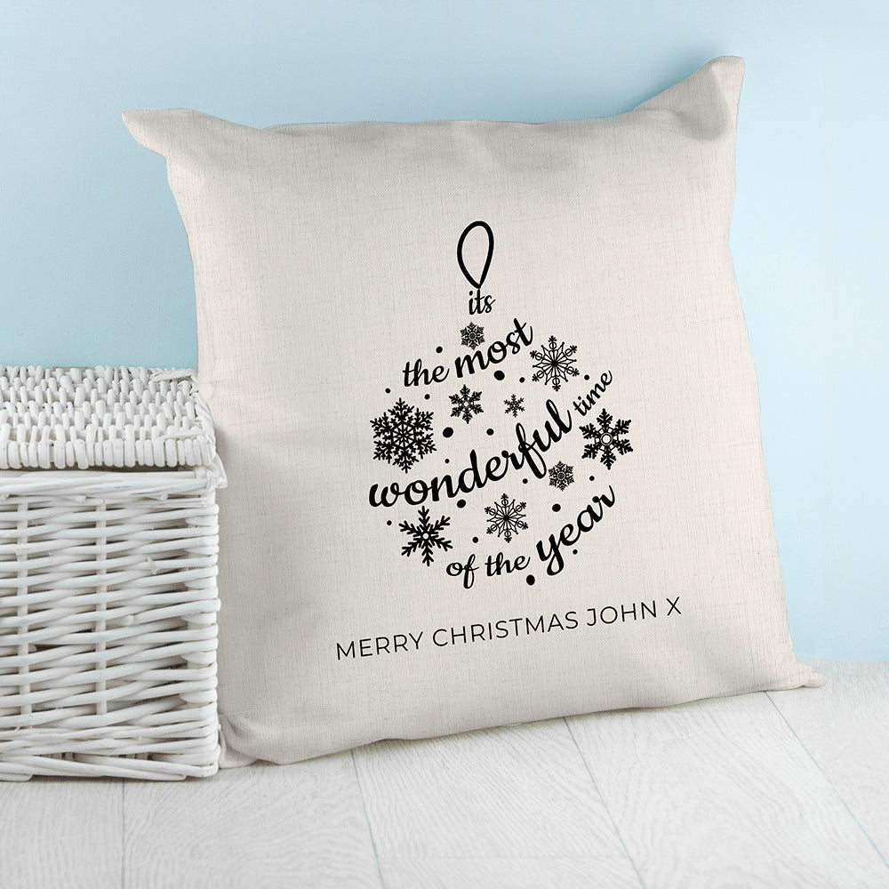 Personalised Bauble Cushion Cover