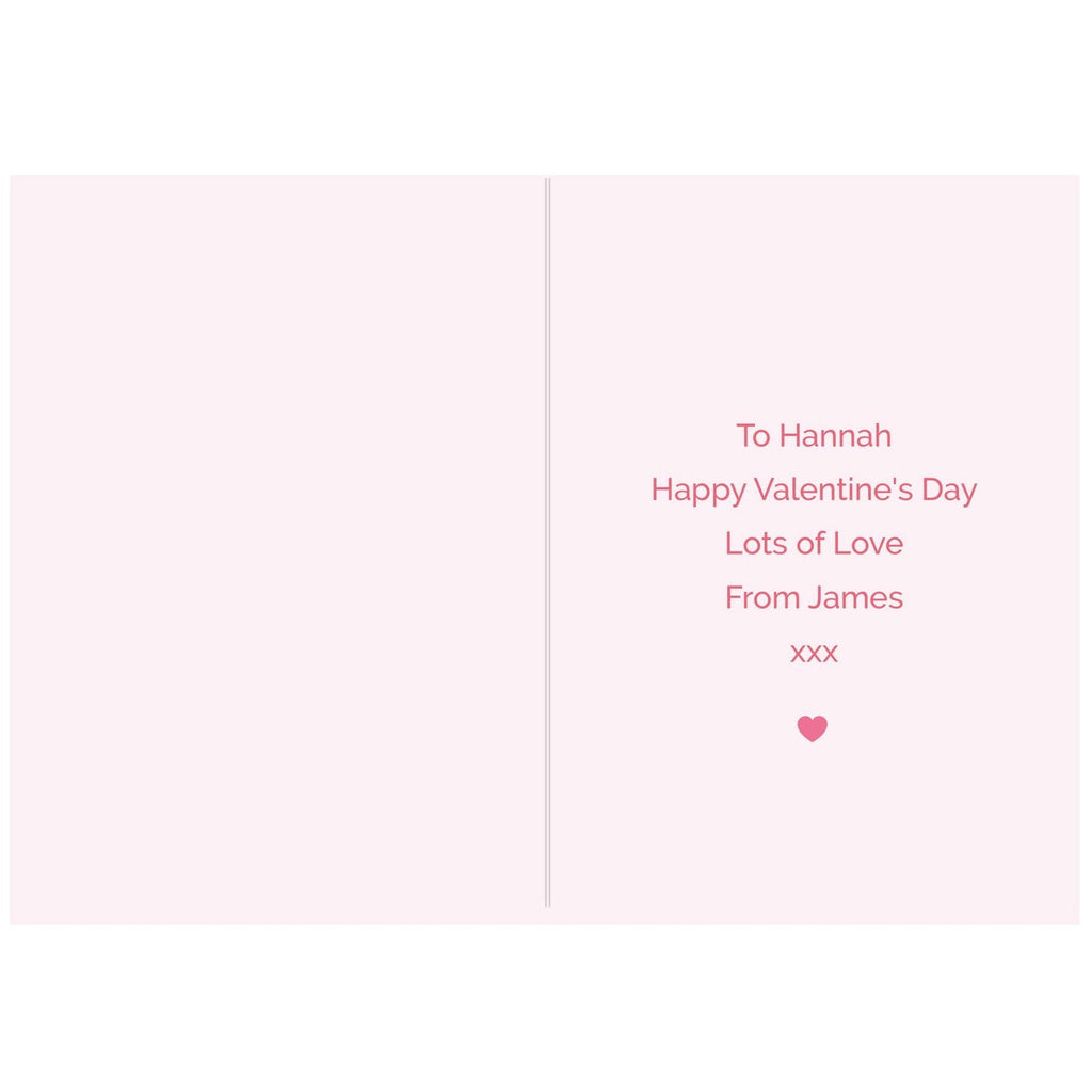 Personalised Be My Valentine Heart Card