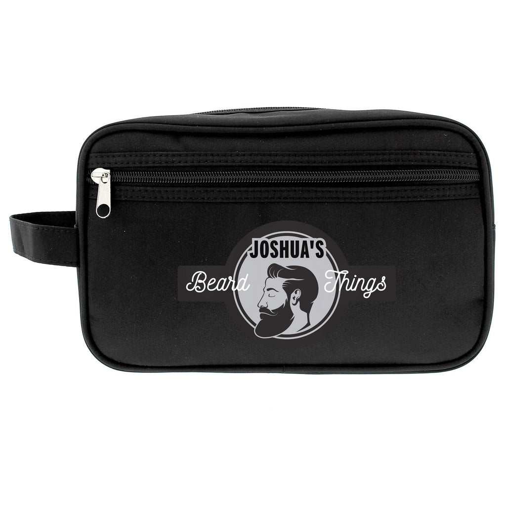 Personalised Beard Things Black Vanity Bag