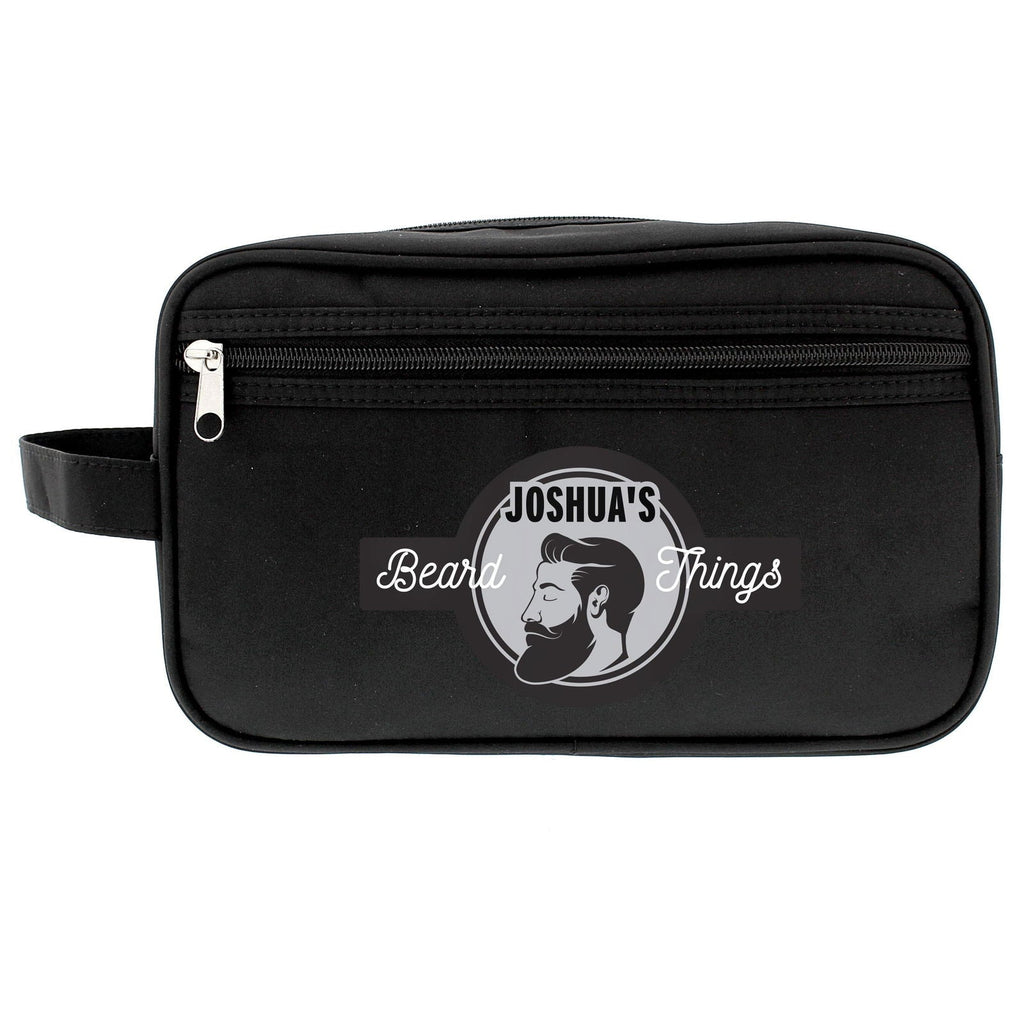 Personalised Beard Things Black Vanity Bag