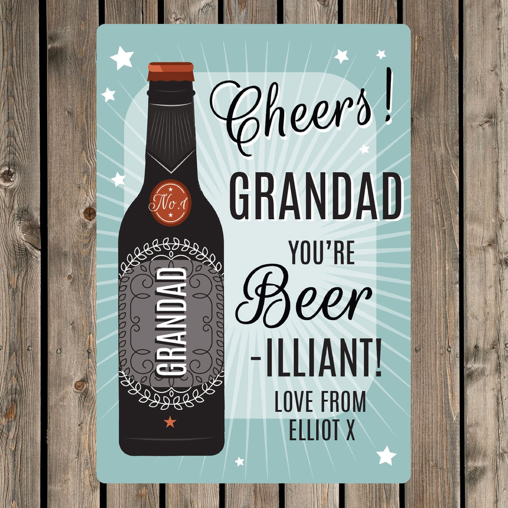 Personalised Beer-Illiant Metal Sign