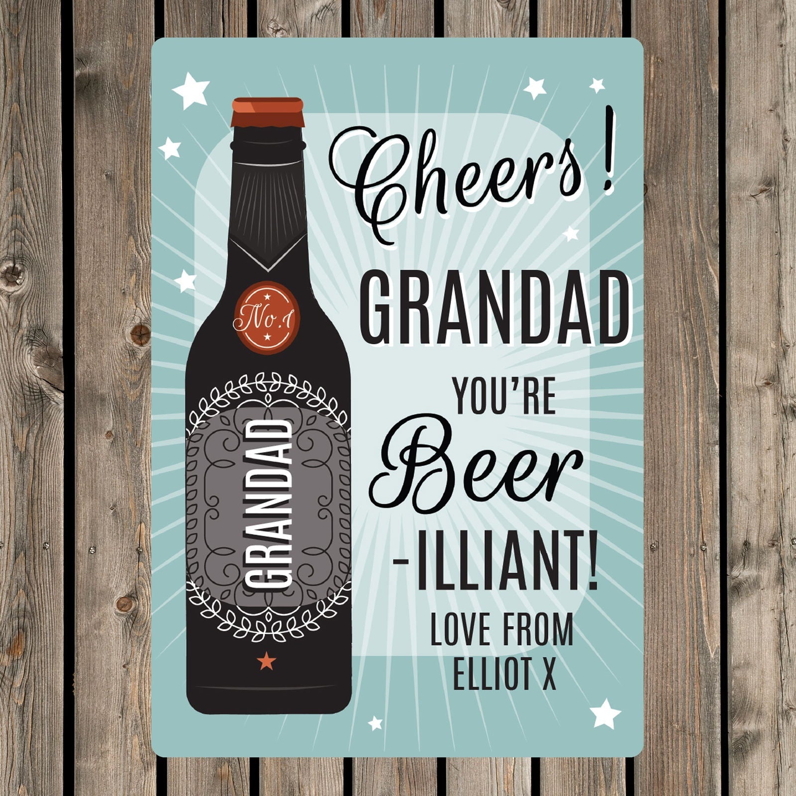 Personalised Beer-Illiant Metal Sign