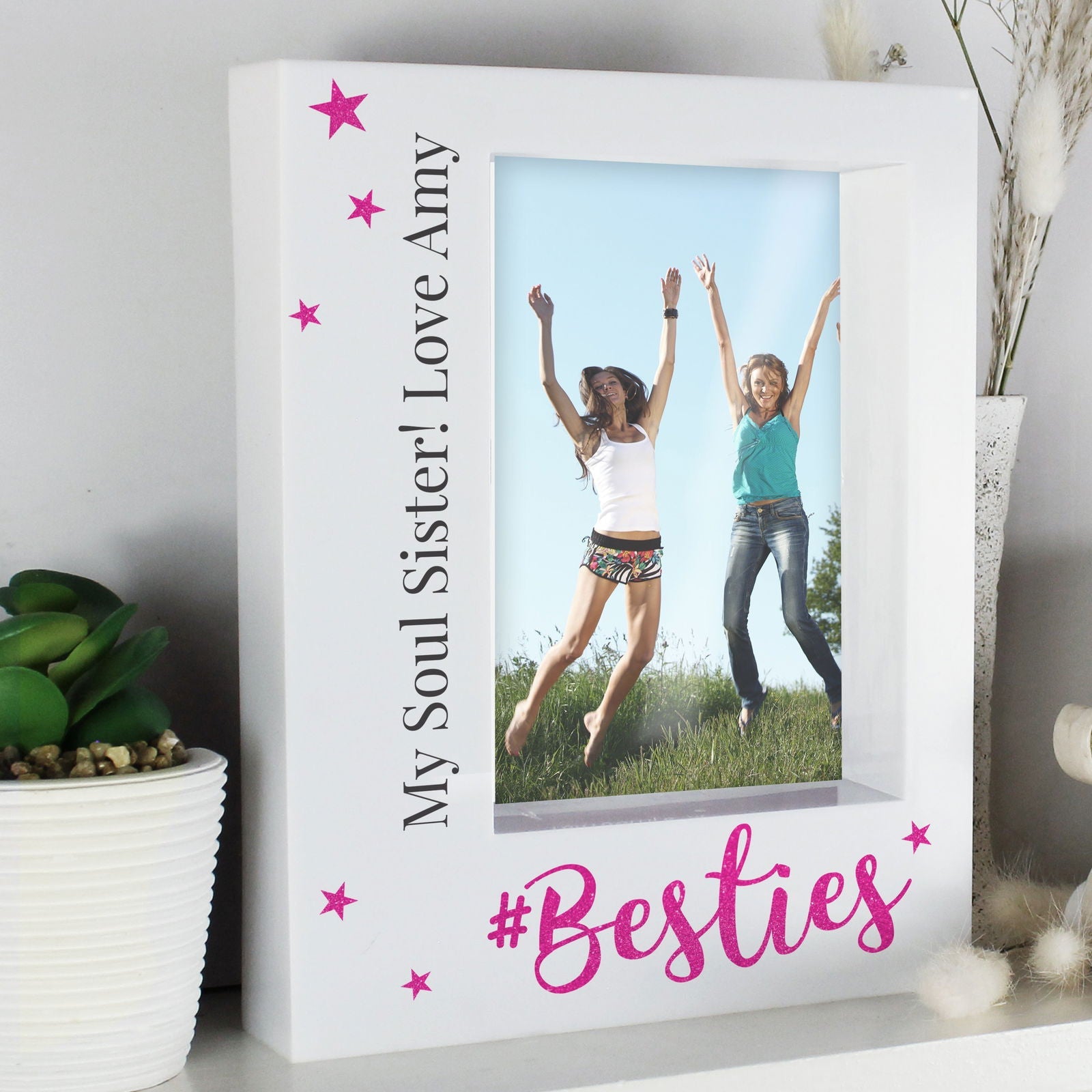 Personalised Besties 5x7 Inch Box Photo Frame