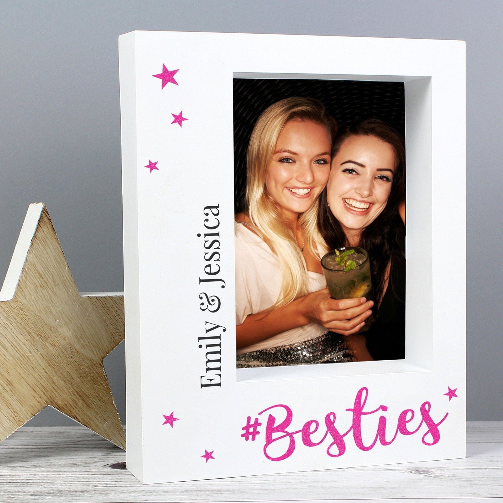Personalised Besties 5x7 Inch Box Photo Frame