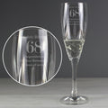 Personalised Big Age Cut Crystal Champagne Flute