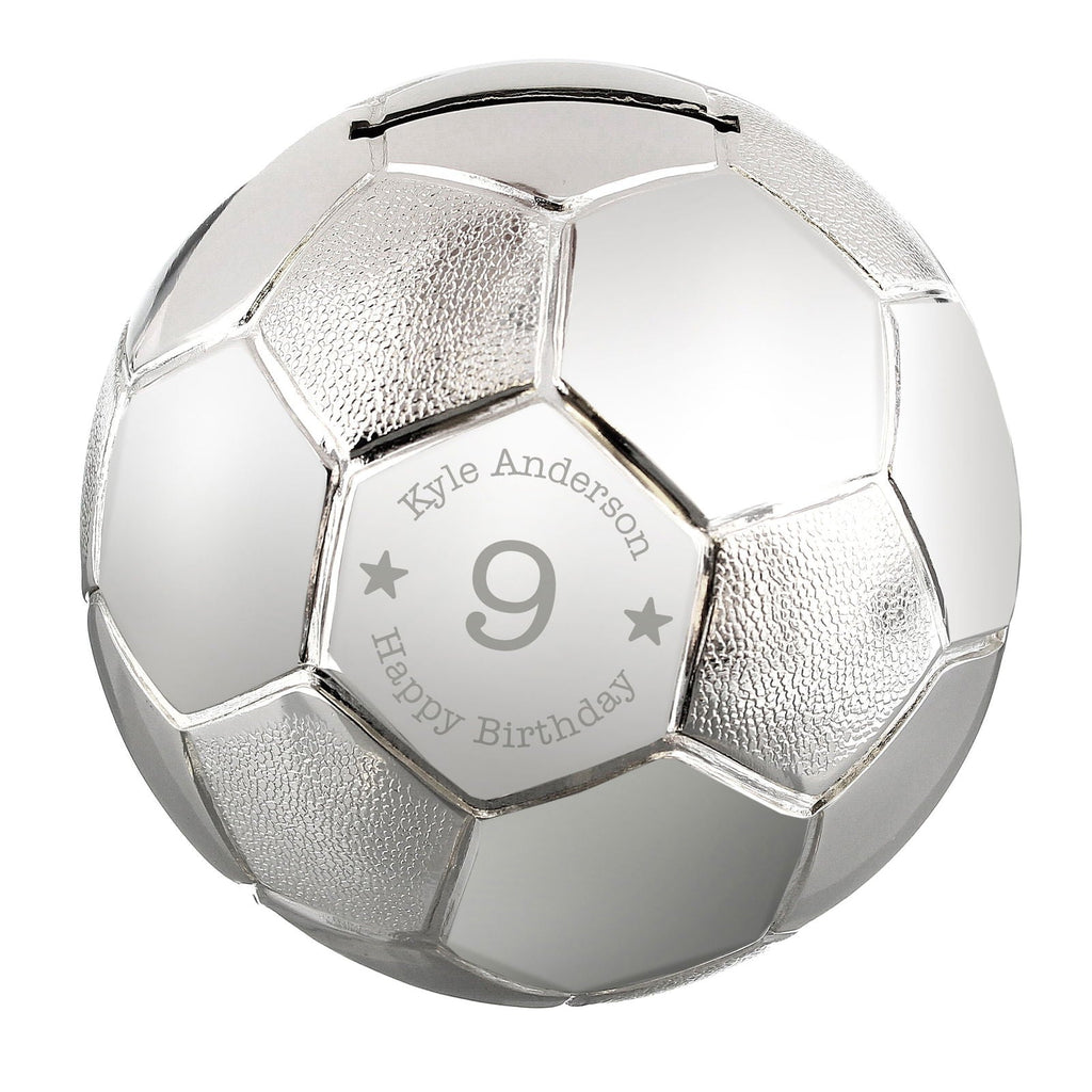 Personalised Big Age Football Money Box