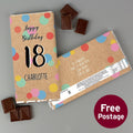 Personalised Birthday Colour Confetti Milk Chocolate Bar