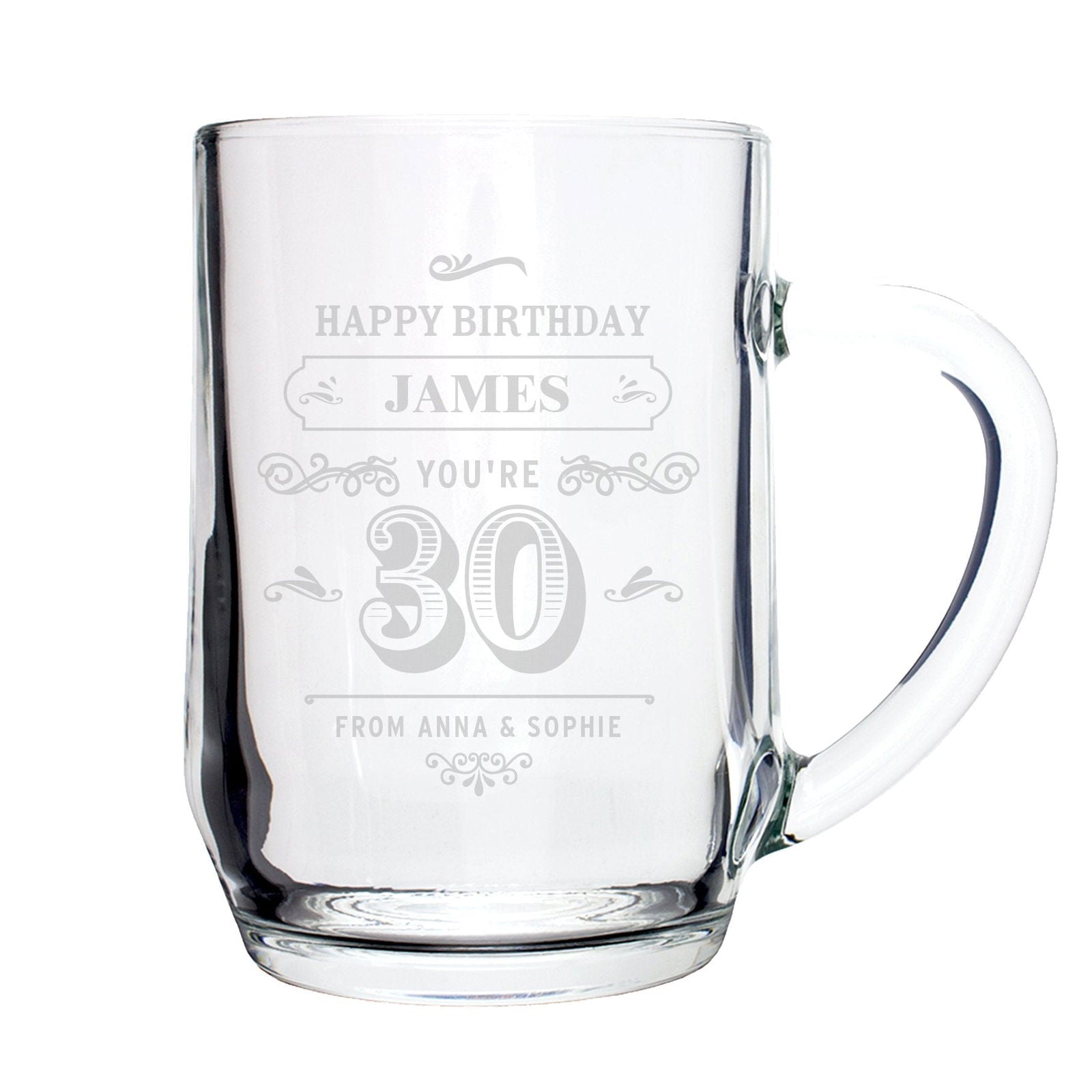 Personalised Birthday Vintage Typography Tankard