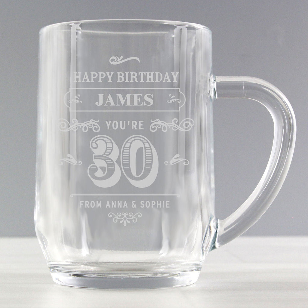 Personalised Birthday Vintage Typography Tankard