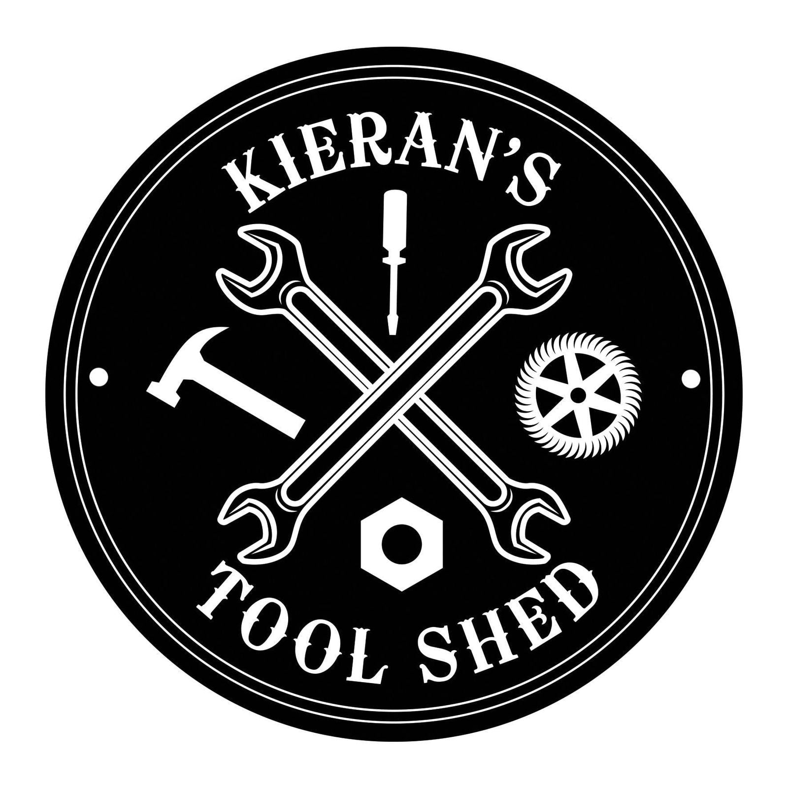 Personalised Black Garage Sign