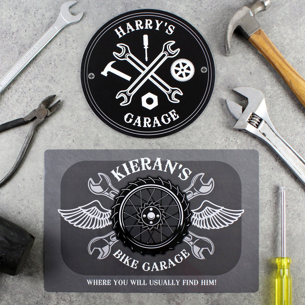 Personalised Black Garage Sign
