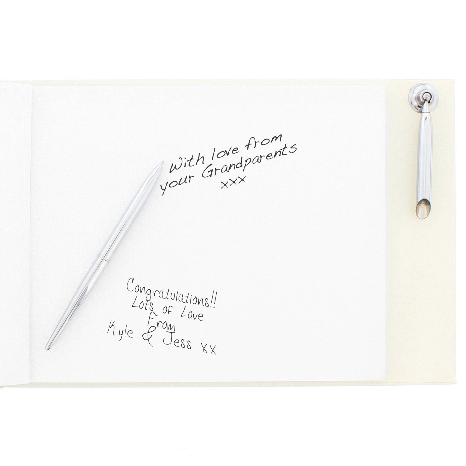 Personalised Black Hardback Guest Book & Pen