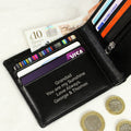 Personalised Black Leather Mens Wallet