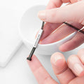 Personalised Black And Silver Square Hidden Message Capsule Men's Necklace