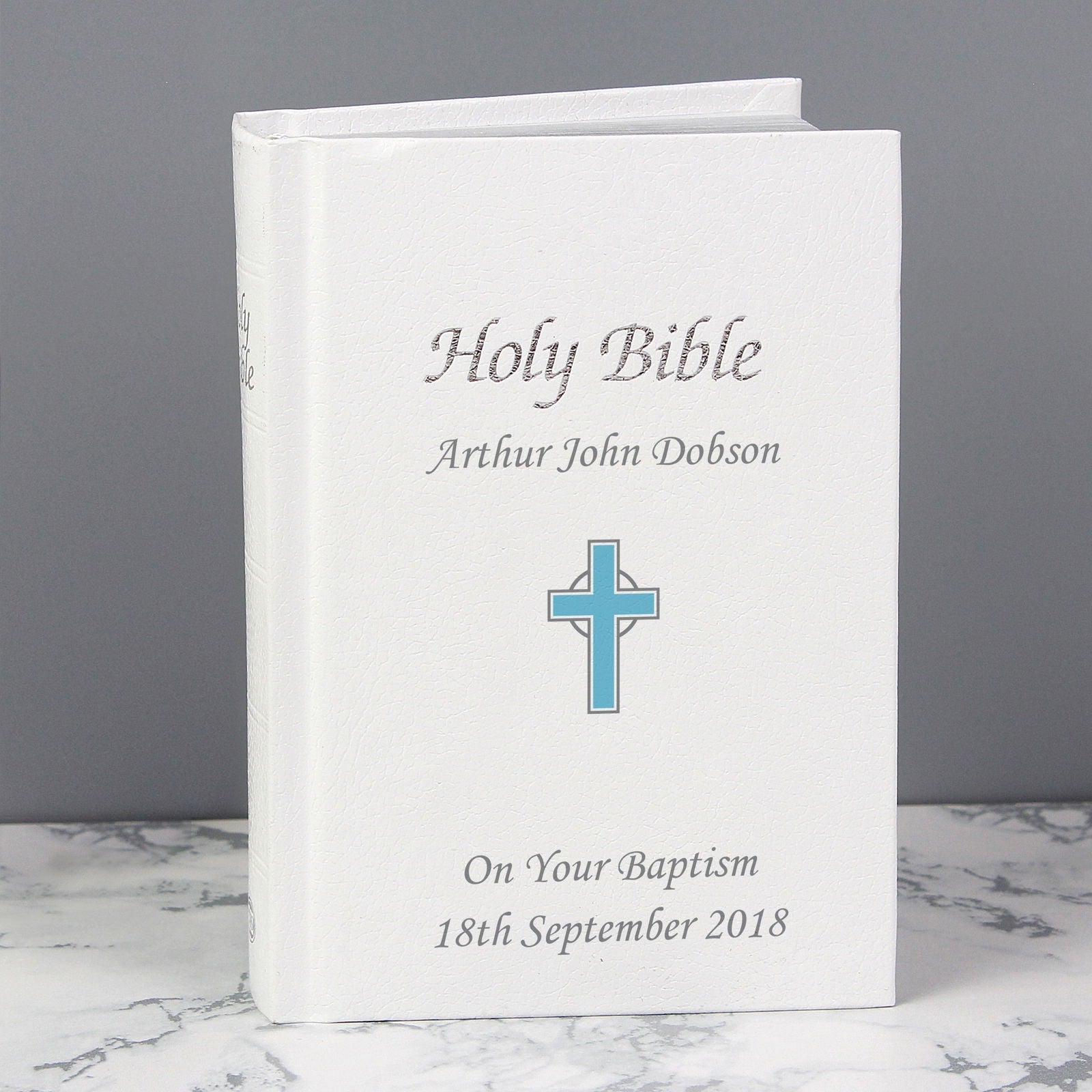 Personalised Blue Cross Bible
