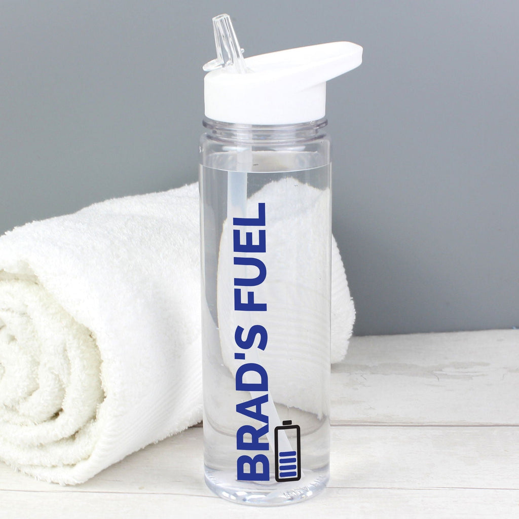 Personalised Blue Fuel Island Water Bottle