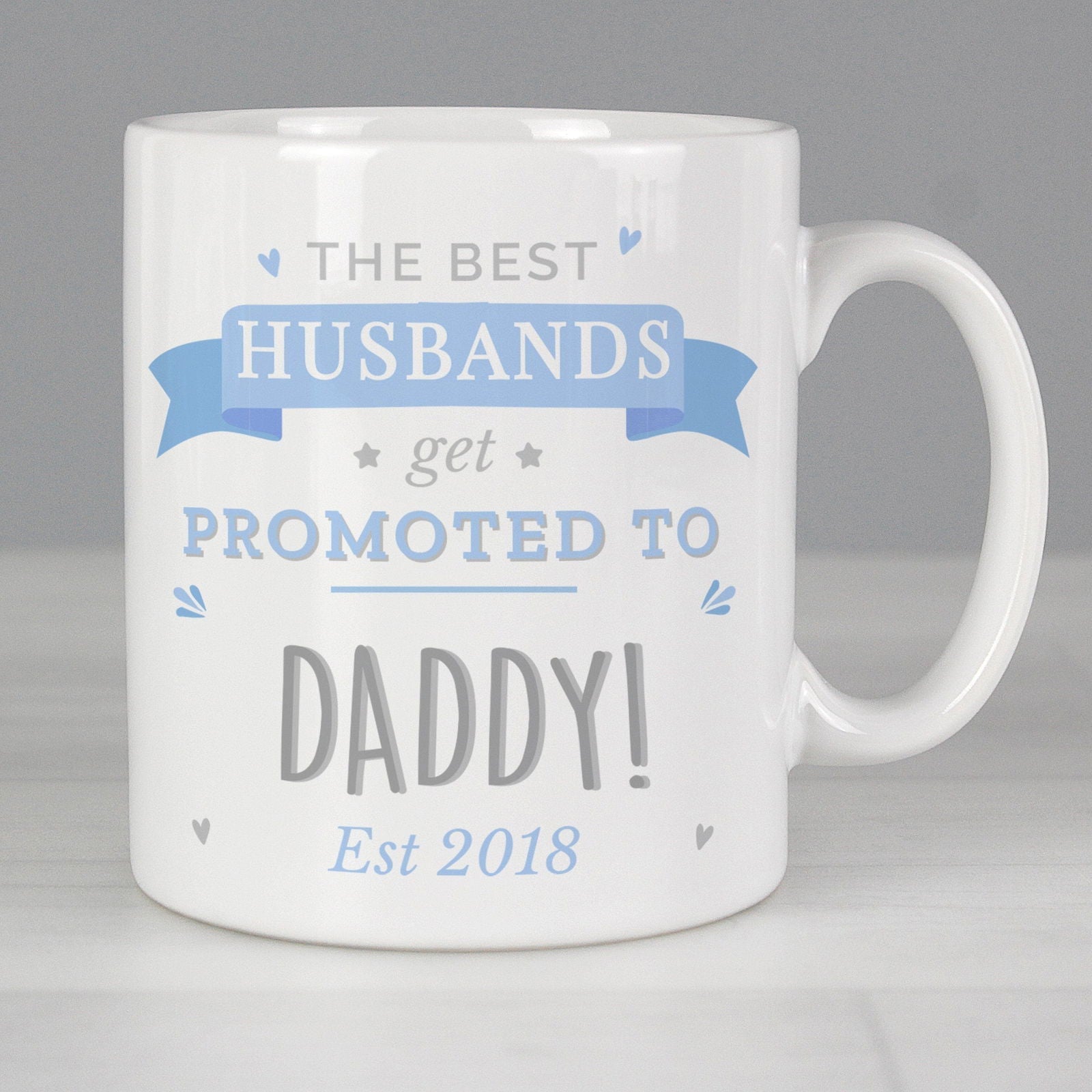 Personalised Blue Promoted To Mug