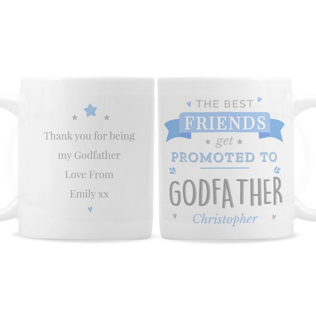 Personalised Blue Promoted To Mug