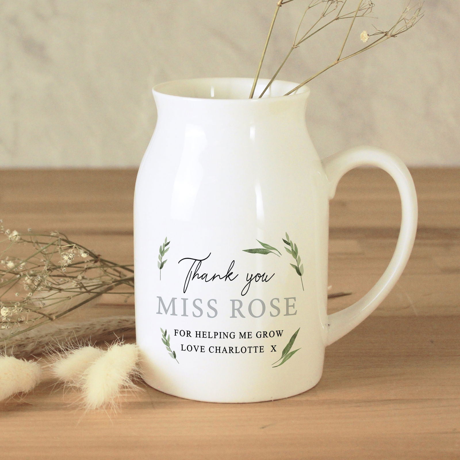 Personalised Botanical Flower Jug
