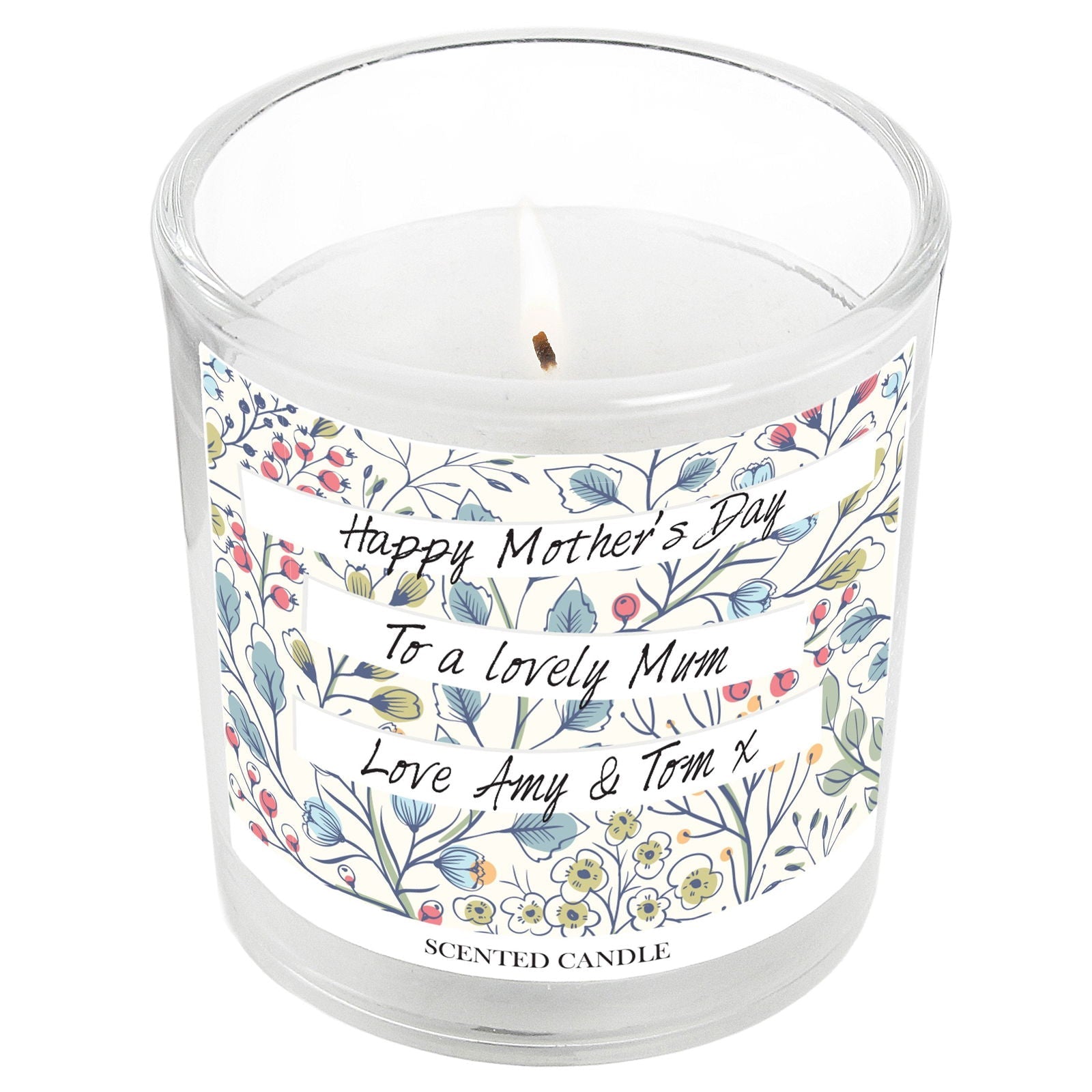 Personalised Botanical Scented Jar Candle