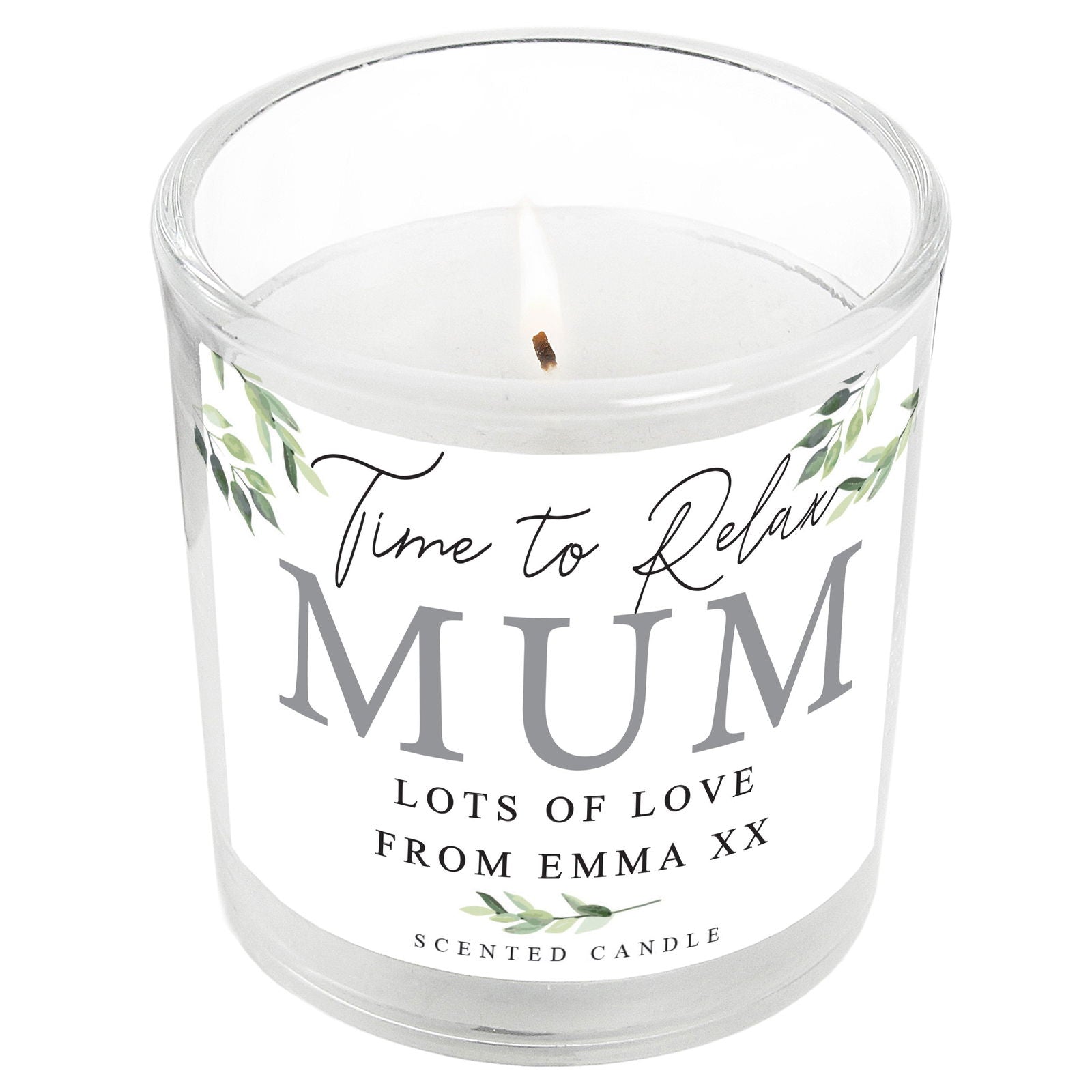 Personalised Botanical Scented Jar Candle