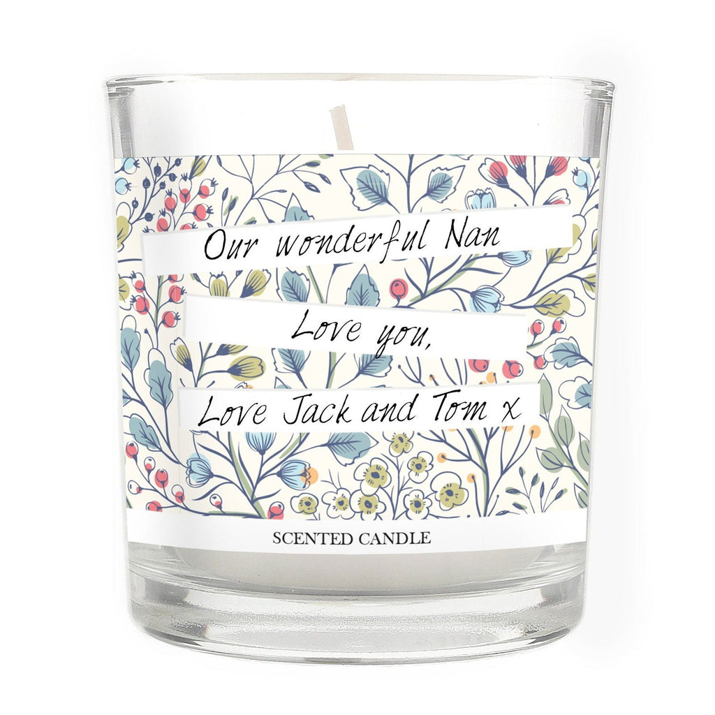 Personalised Botanical Scented Jar Candle