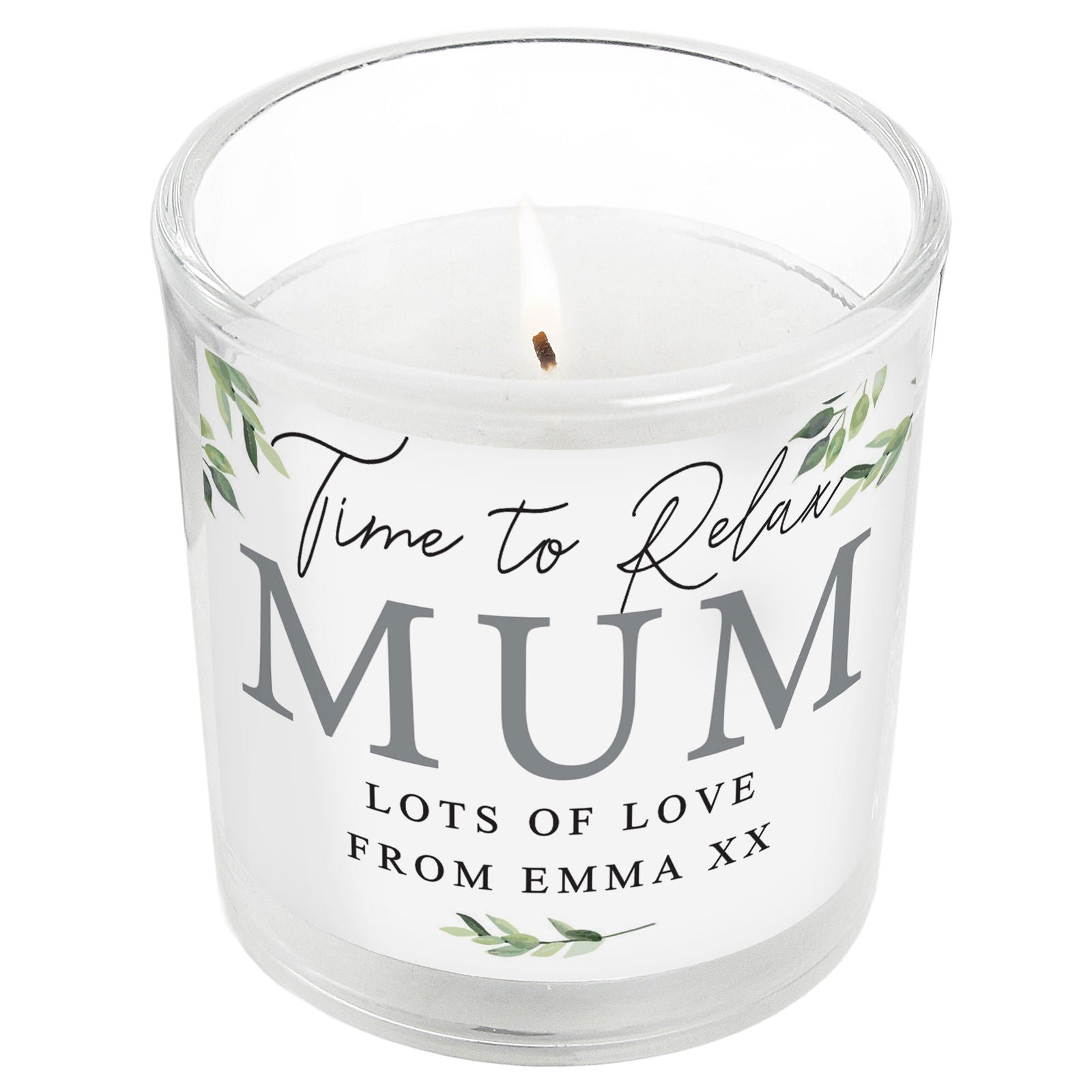 Personalised Botanical Scented Jar Candle