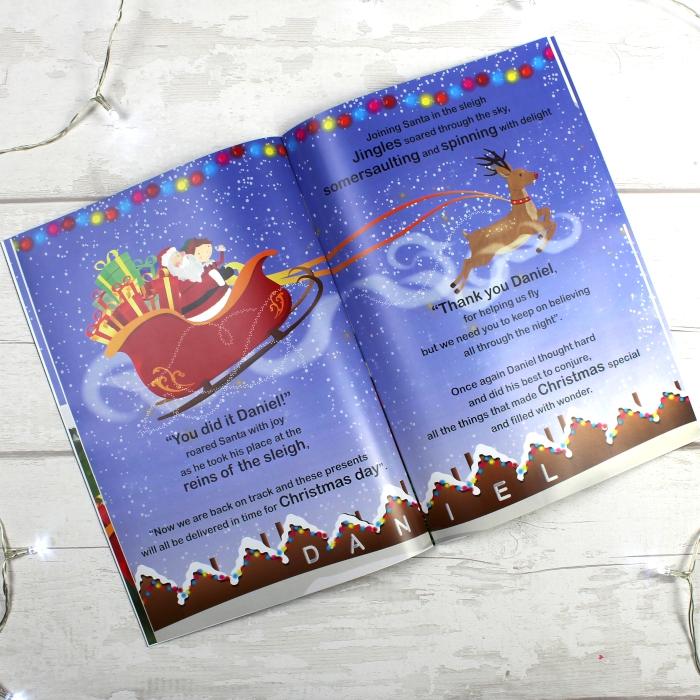 Personalised Boys "It's Christmas" Story Book, Featuring Santa And His Elf Jingles