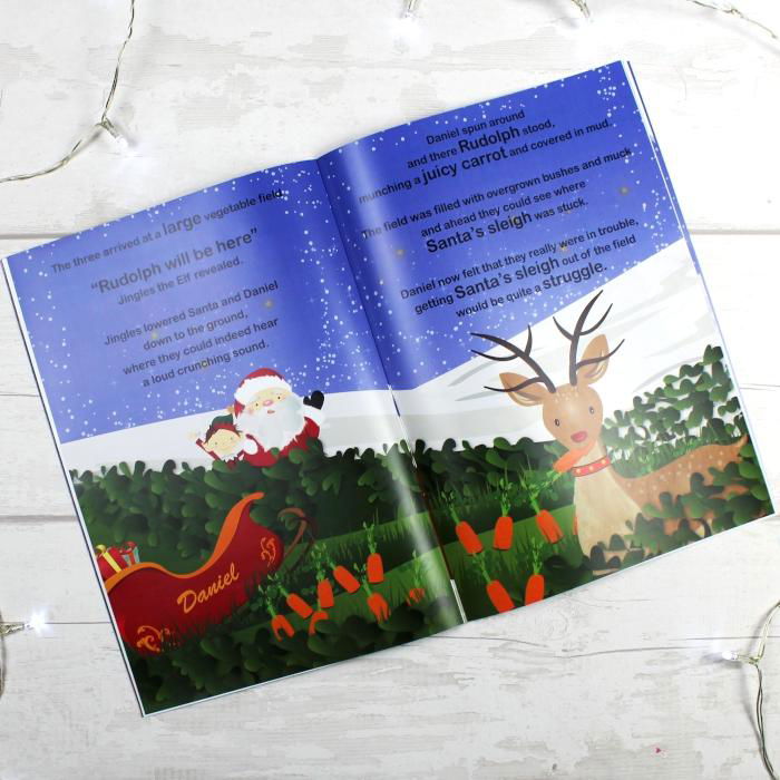 Personalised Boys "It's Christmas" Story Book, Featuring Santa And His Elf Jingles