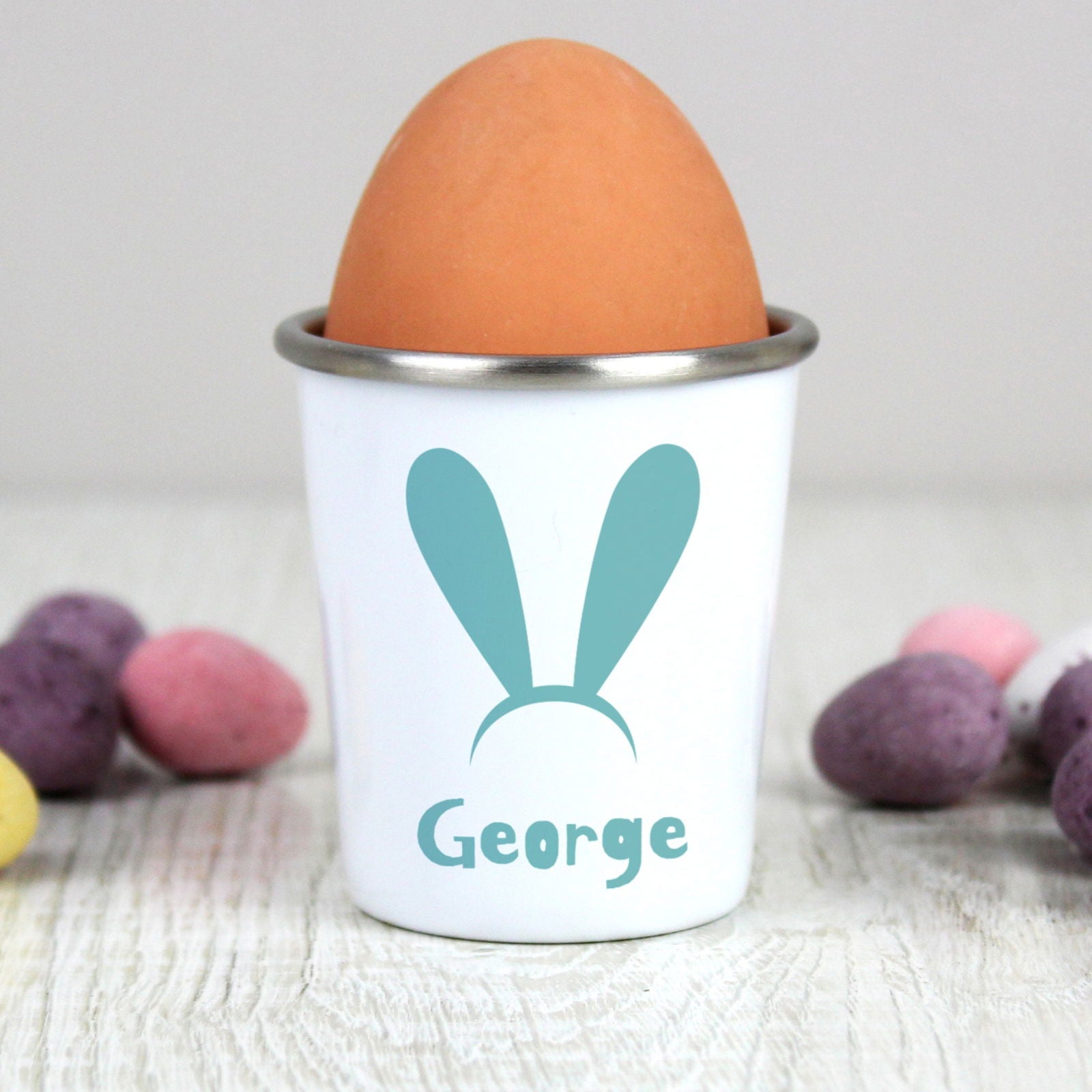 Personalised Bunny Ears Egg Cup