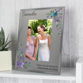 Personalised Butterfly 4x6 Inch Diamante Glass Photo Frame